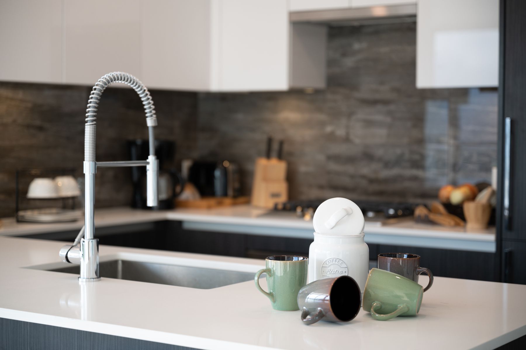 Modern kitchen sink and faucet in a Tacoma, WA home
